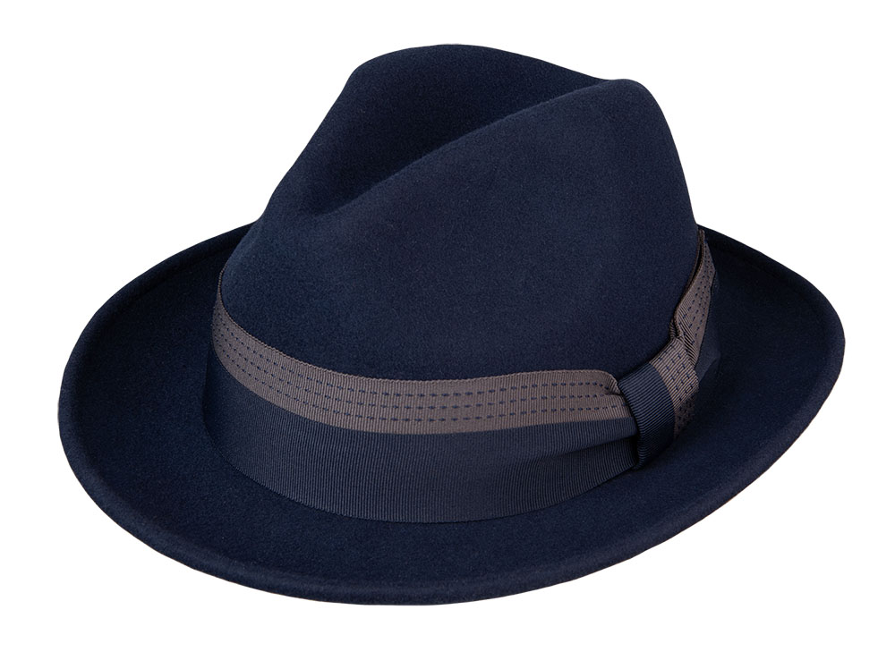 Untouchable Felt Fedora with Layered Band - Contemporary & Linwood Winter Clearance